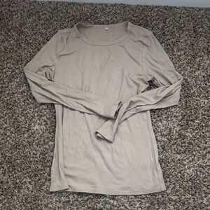 Long Sleeve Beige Top